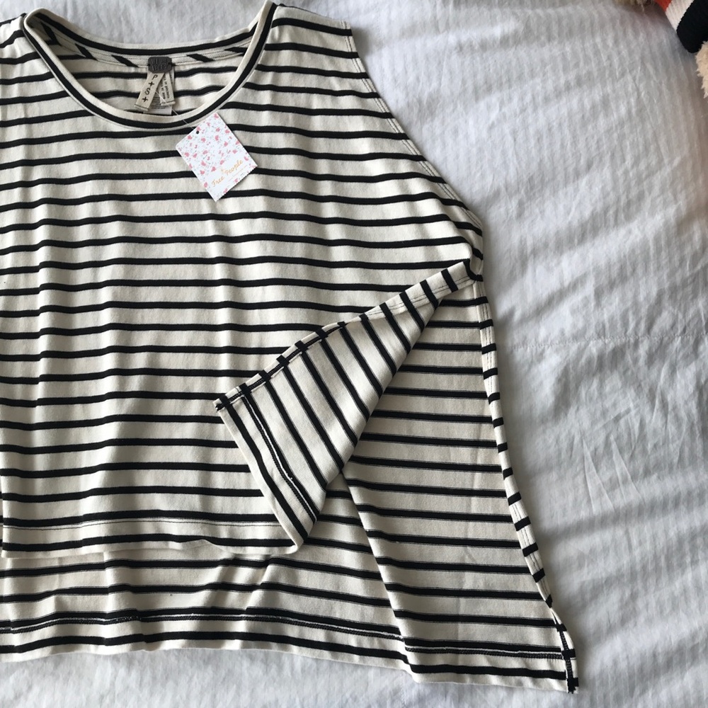 NWT Free People Madness Stripe Muscle Tank - Picture 8 of 8